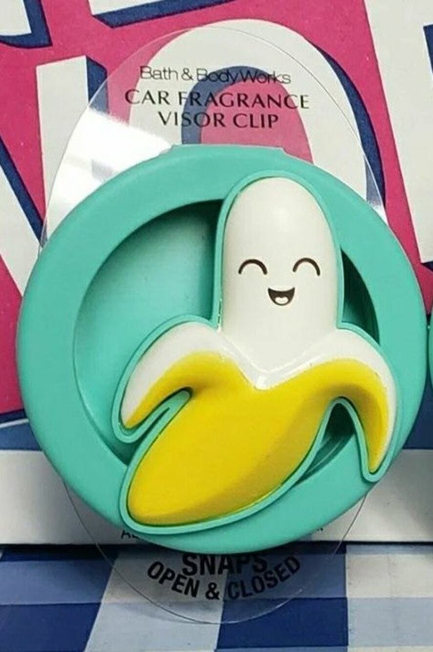 BBW Banana Car Fragrance Holder Visor Clip Vehicle Scent Decor